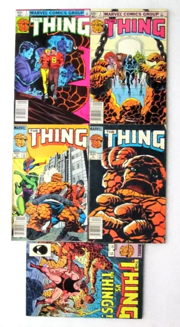 Lot Of 5 Thing #2 3 5 6 16 - 1985 Marvel Copper Age Comes - John Byrne - Bagged