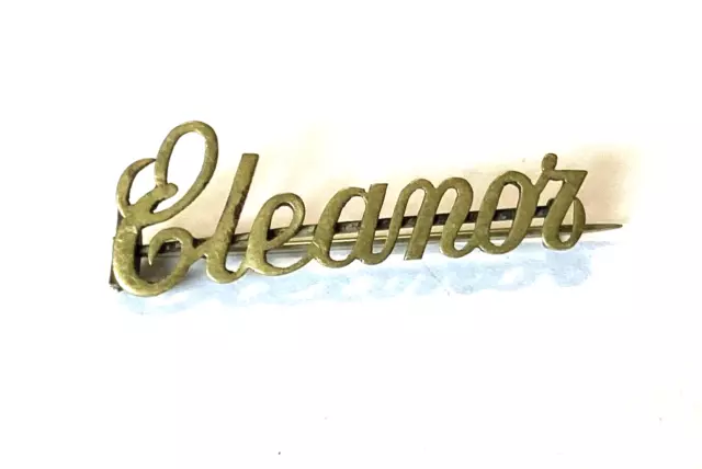 ELEANOR Brass Name Badge