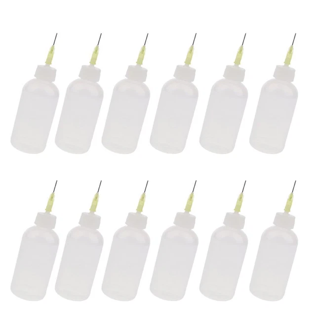 12 Pièces 50 Ml Applicateur De Colle Bouteille Précision Aiguille Pointe