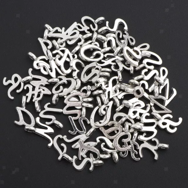 52Pcs DIY Buchstaben Charm Anhänger Schmuck Finden für Armband Halskette