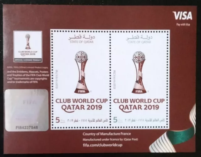 QATAR - 2019 FIFA Football World Cup souvenir sheet - VF MNH