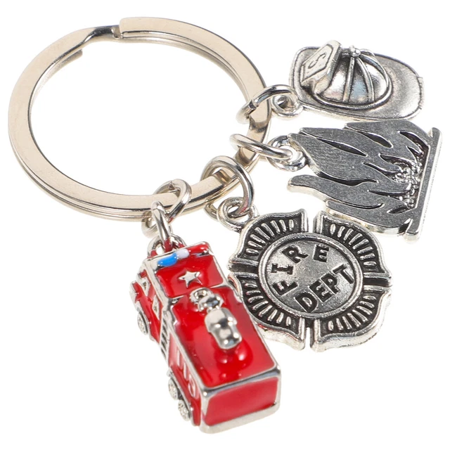 Feuerwehr-Schlüsselanhänger Zinklegierung Helm Löscher Auto Geschenk