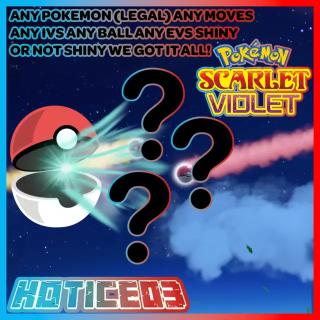 Pokemon Scarlet and Violet - Paldea Region Pokedex Custom Any 6IV ✨Ultra  Shiny✨