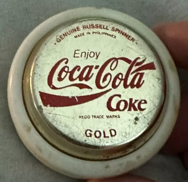 Rare Russell Spinner coca cola  yo yo GOLD