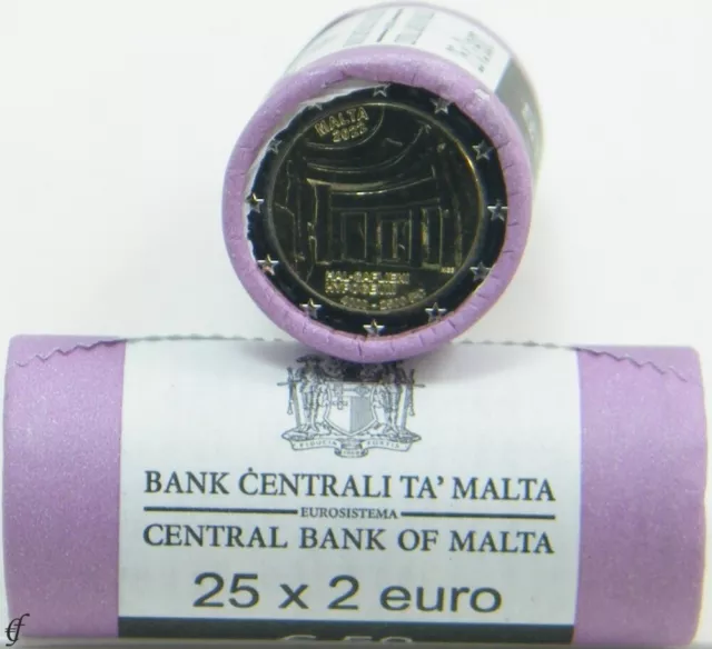 Rolle 2 Euro Gedenkmünzen Malta 2022 Ħal-Saflieni Hypogäum