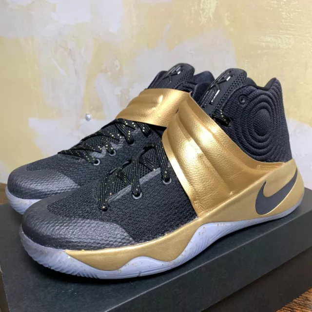 NIKE KYRIE 2 ID Size 8.5 Black Gold Game 7 Finals 350.00 PicClick