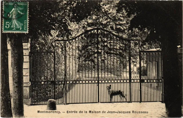 CPA Montmorency Entree de la Maison de J-J Rousseau (1319956)
