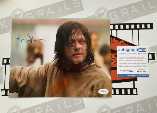 NORMAN REEDUS signed ‘WALKING DEAD‘ 8x10 DARYL DIXON autographed ACOA