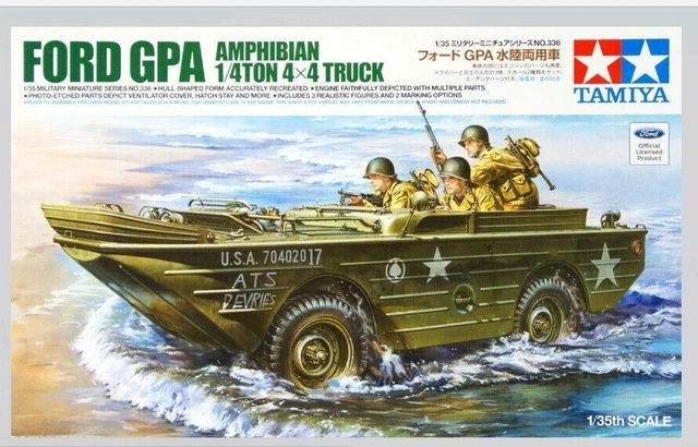 Ford GPA US Army – Modèle Réduit 1:43 – Prêt à Exposer – Sous Vitrine