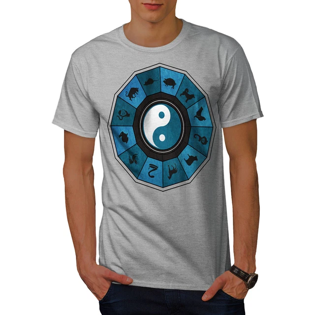 Wellcoda Chinese Zodiac Mens T-shirt, Animal Sign Graphic Design Printed Tee