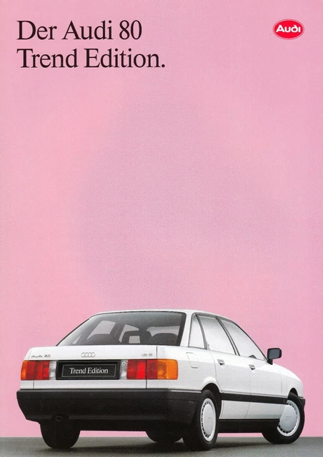AUDI 80 TREND EDITION Sondermodell B3 Youngtimer Prospekt Brochure 30 ...
