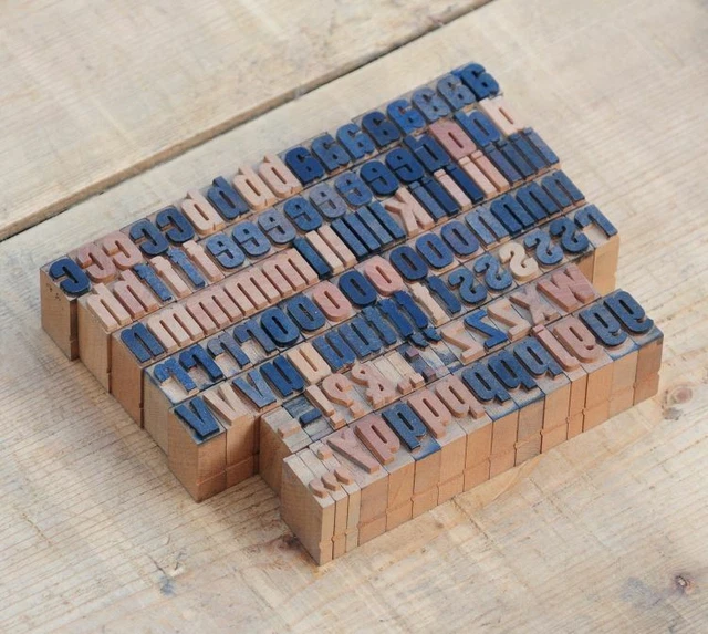 104 Lettres En Bois A-Z - 15mm - Non Peintes - Pour DIY, Déco, Scrapbooking, Mariage - Naturel