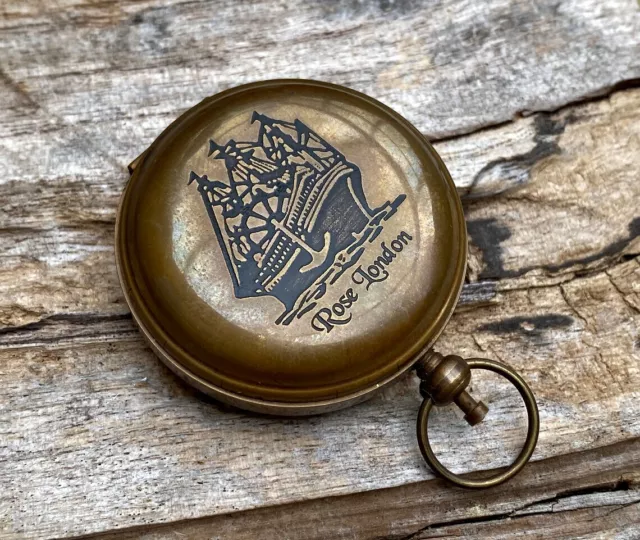 Taschen Kompass Vintage Stil Handgefertigt Messing Geschenk