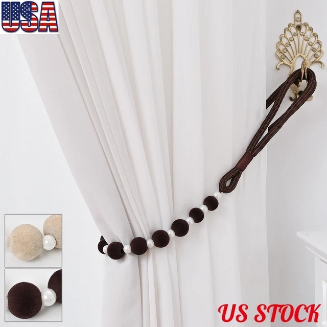 Curtain Rope Pearls Tie Backs Window Tiebacks Holdbacks Pearl Curtain Accessory