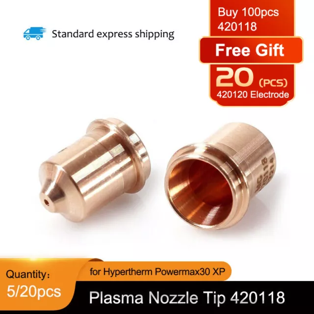 5/20pcs 420118 Plasma Nozzle Tips For Hypertherm PowerMax30 XP Plasma Torch