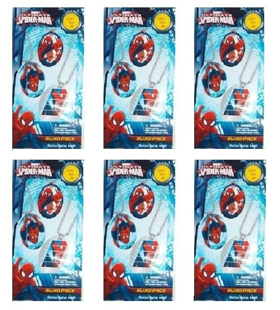 Spider-Man Lot Of 6 Blind Bag Dog Tag