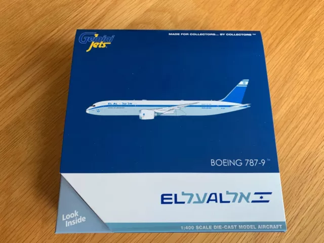 ELAL Boeing 787-9 Dreamliner Druckguss Modell 1:400 Gemini Jets GJELY1893 RETRO EDF