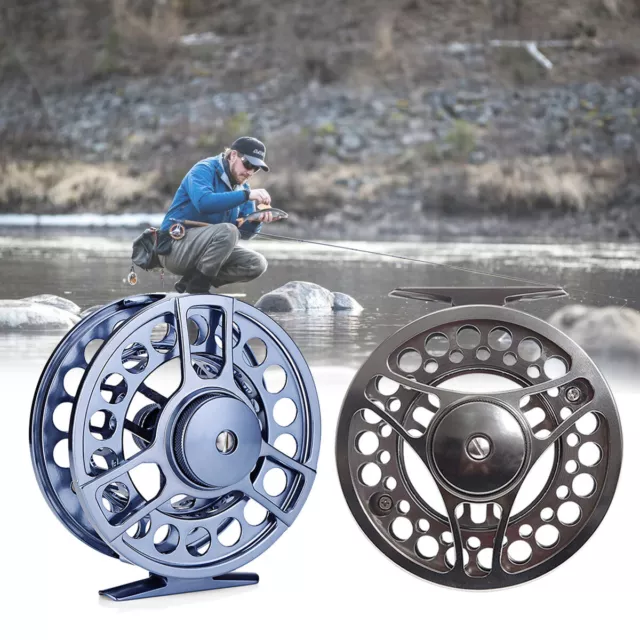 Fly Fishing Reel Aluminum Alloy Wheel CNC Machined Large Arbor Reel Freshwater