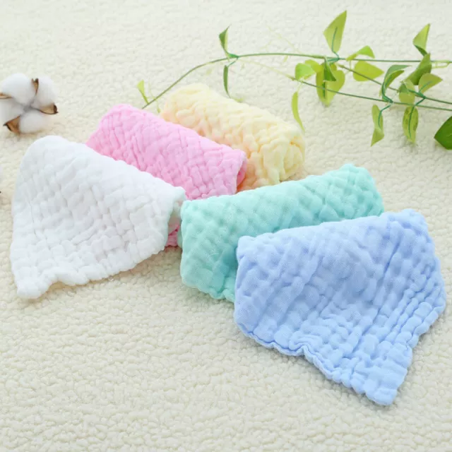5pcs Towel Baby Cotton Gauze Towel Wash Cloth Handkerchiefs Feeding Saliva Towel