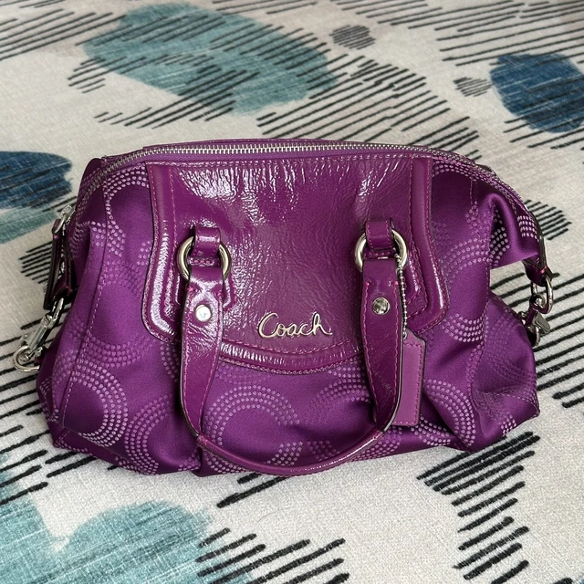 Coach ashley sales satchel purple