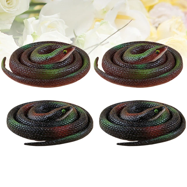 4 PIEZAS Juguete de Serpiente de la Selva Tropical Juguetes de Halloween Regalos Accesorios