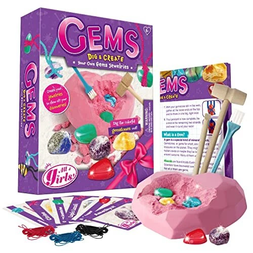 Byncceh Kit de fouille de Pierres Précieuses, Jouets de fouille Archéologique po