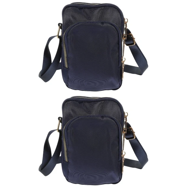 2 Pieces Denim Sling Bag Mobile Phone Bag Crossbody Purses Women Handbag