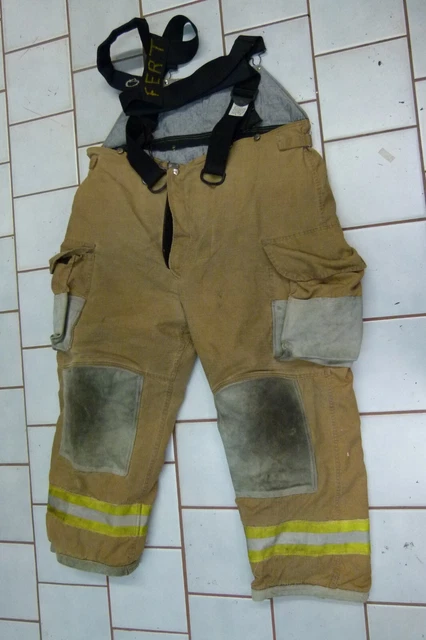 Lion/Janesville Firefighters Pants Turnout Protective Gear w/ Suspenders Sz 46R