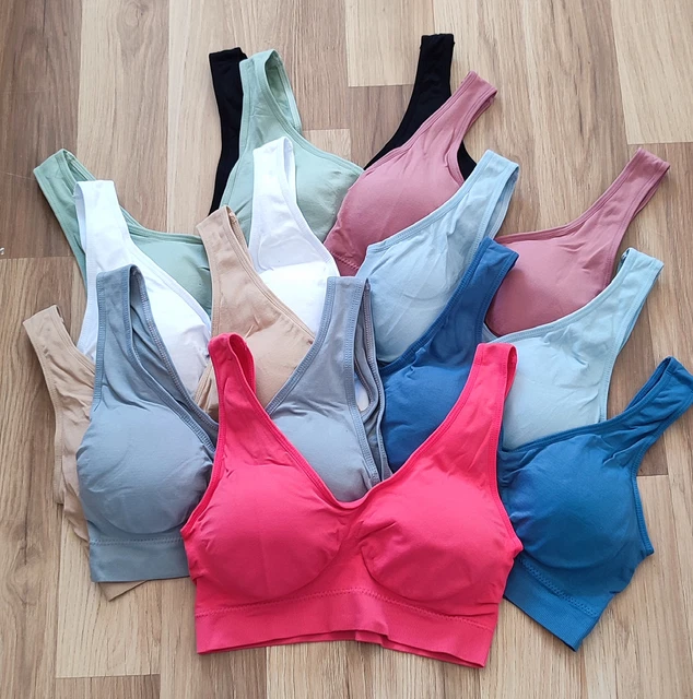 Sport BH - BUSTIER -  Top Fitness Yoga BRA Bügellos ohne Bügel