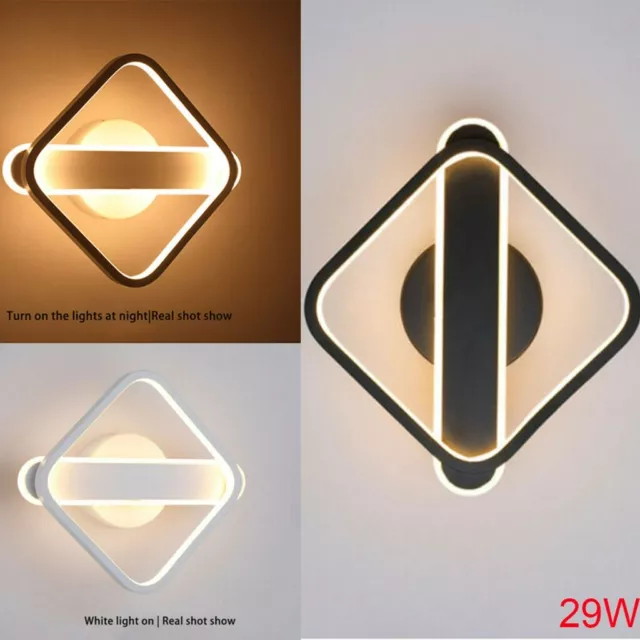 LED Sconce Light Fixture Wall Lamp Bedroom Lighting Modern Home Decor Warm White