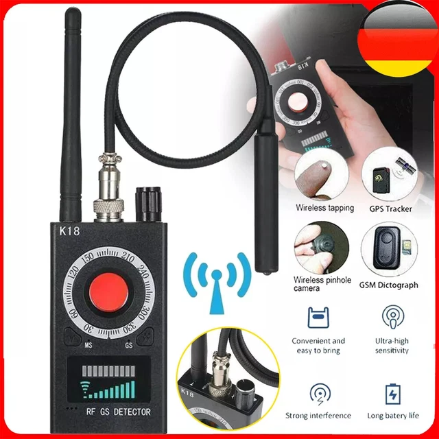 RF Detektor Für Versteckte Kameras KAMERA AUFSPÜRGERÄT WANZEN FINDER DETEKTOR RF GSM GPS Spionagesucher 1MHz-8000MHz Anti-Spionage