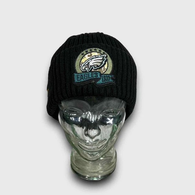 New Era NFL Men One Size Black Philadelphia Eagles Flag Salute to Service Beanie New Era NFL Men One Size Black Philadelphia Eagles Flag Salute to Service Beanie