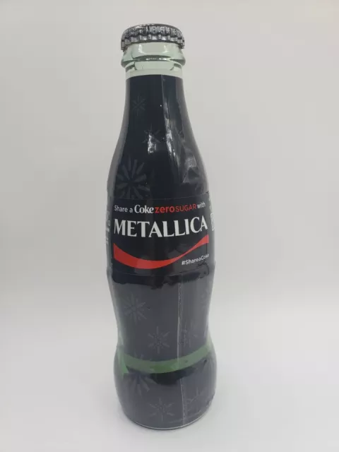 ✅ 2019 Coca - Cola Share A Coke With  Metallica 8 Oz Glass Black Bottle. ✅