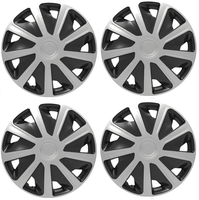 Toyota Hiace Van Deep Dish Wheel Trims Cover Black Silver Hub Caps 15" Inch