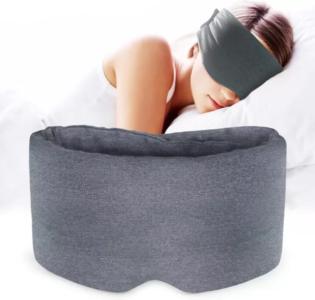 SySrion Sleep Mask Soft Silky and Comfortable Adjustable Grey Colour