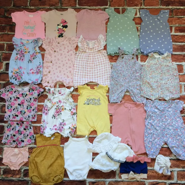 Baby Girls Clothes Bundle 0-3 Months Playsuit Jumpsuits Tops Jojo Mama Next Etc