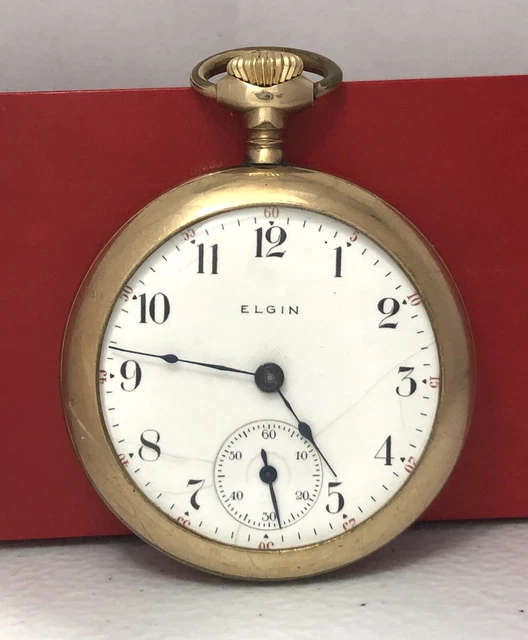 Antique 1905 ELGIN 18s 15j Grade 297 Model 5 POCKET WATCH  Gold Filled 20yr Case