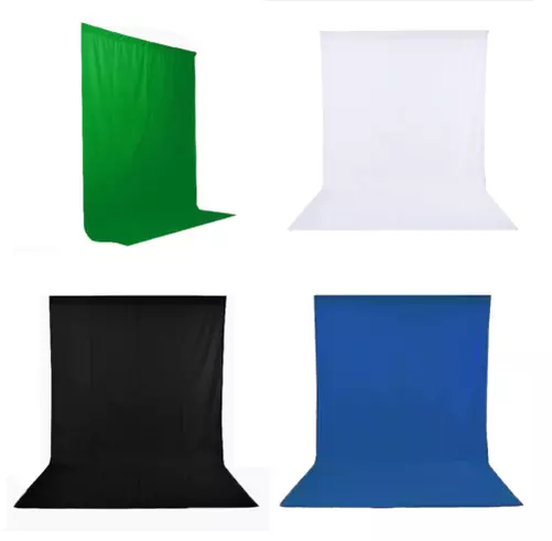 Photo Toile de Fond Studio Noir Blanc Vert Bleu Photographie ¡§?cran GB