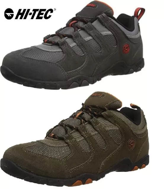 Mens Trek Trail Boots Brown Hi-Tec Quadra ll Classic Shoes Trainers Walking 7-12