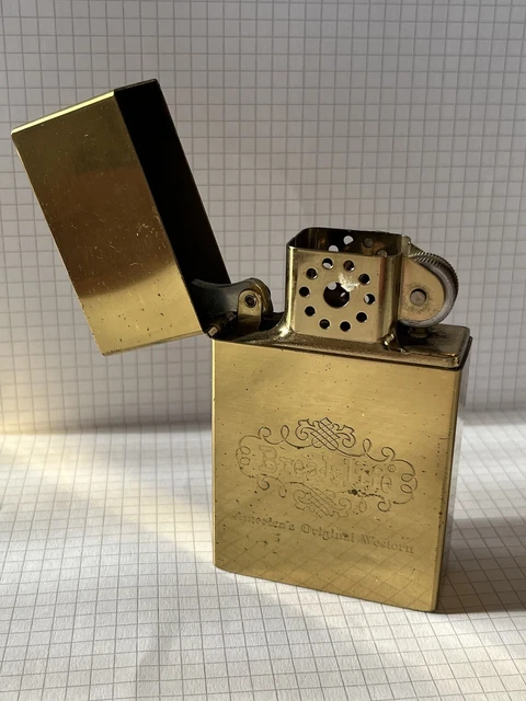 Accendino Lighter Benzina Breaklife Acciaio Vintage Made In Japan