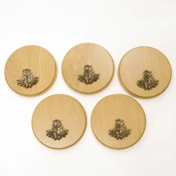 5 Pieza Keilerschilder Redondo Roble Claro Af 15 CM Con 5 X Hoja de Portada