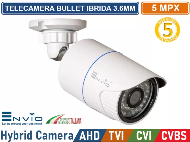 Telecamera Ibrida Bullet 4In1 Ahd Cvi Tvi Cvbs 3.6Mm 5Mp Sony Starvis Ip66