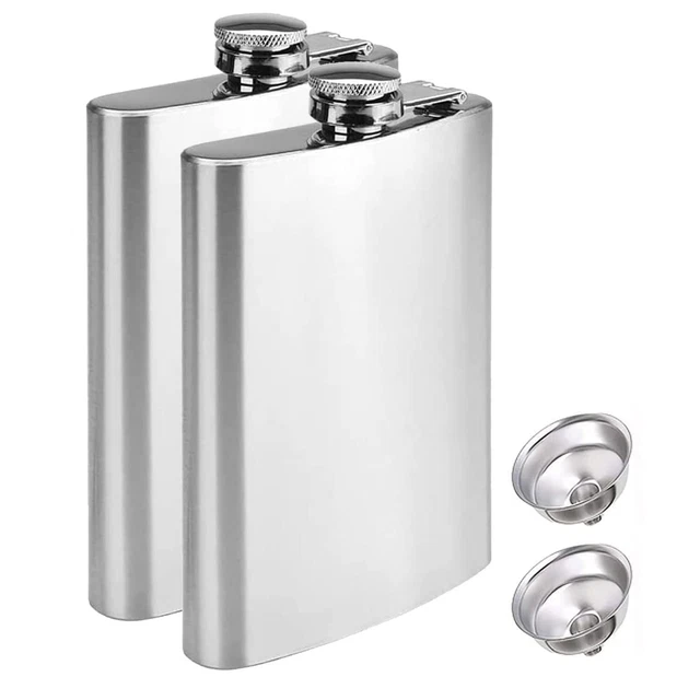 Flasque Whisky Acier Inox 304 - 220ml, Anti-fuites - Parfaite Pour Randonnée, Cadeau Homme