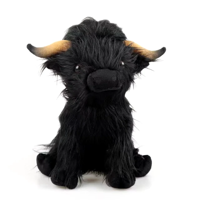HIGHLAND COW PLUSH Toy - Adorable Realistic Stuffed Animal with Long ...