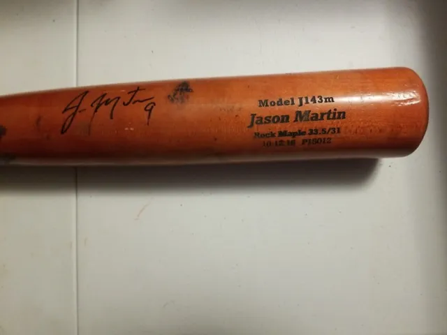 Jason Martin MLB Game Used Bat Autographed Dodgers Pirates Astros