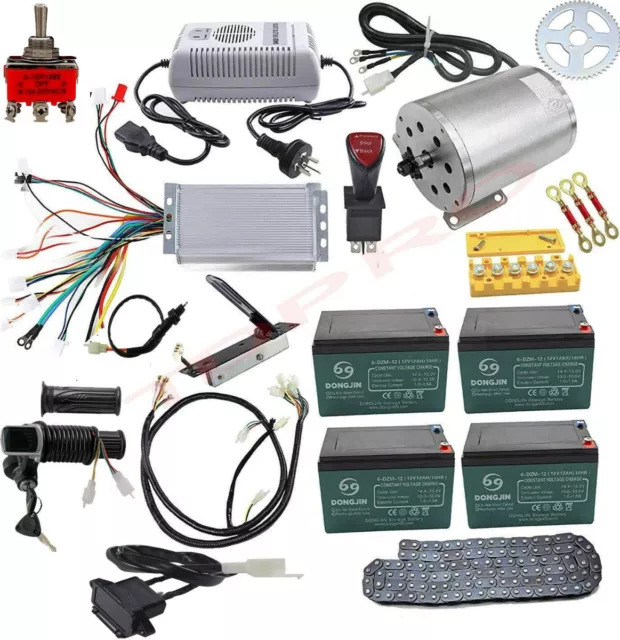 48V 1800W Electric Motor Kit Controller Battery Charger For ATV Quad Go Kart