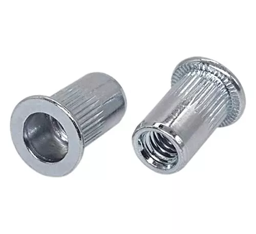 Confezione da 50 dadi rivetti M6 x 13,5 mm, testa piatta, rivetti (S2n)