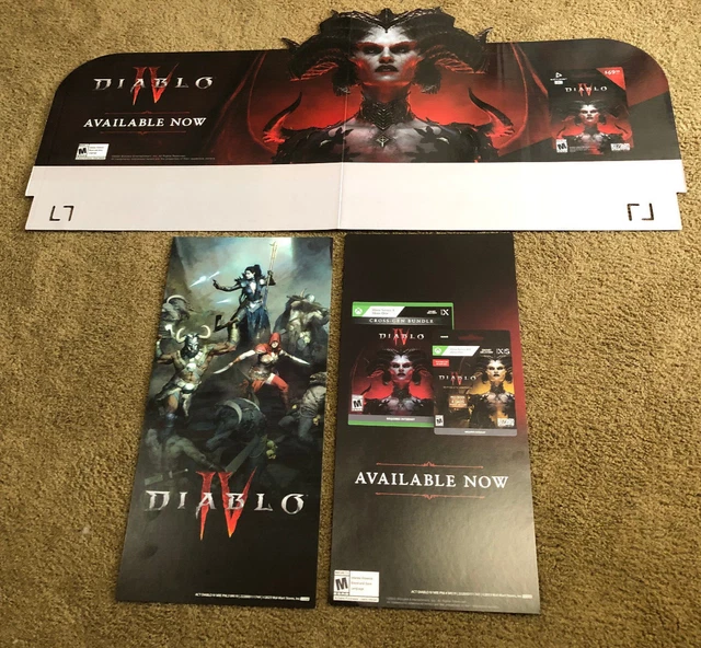 DIABLO IV HORIZONTAL 4FT Poster Video Game Store Signage Display XBOX