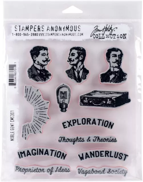 Tim Holtz Stampers Anonymous Cling Stamps - Noble Gent