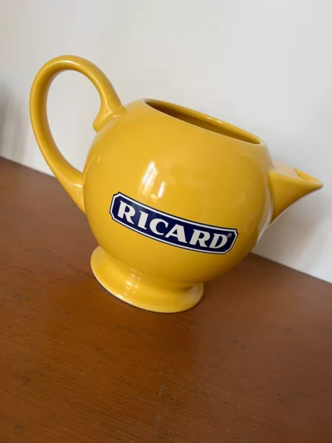 Pichet Ricard céramique jaune - French Yellow Ricard Ceramic Large Water Pitcher 3